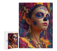 Colorful Day of The Dead Portrait Puzzle 1000 Pièces Educa Jouet en Bois Cadeau Unique Décoration Intérieure Jeu Éducatif Challenge Toy Adultes Et Enfants À Partir De 14 Ans 500 PCS
