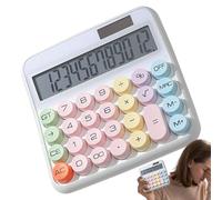 Colorful Desktop Calculator, Big Key 12 Digit Calculator, 5 inch LCD with Angle Display, Adding Machine for Math Work, Student Calculators with Clear Screen, Calculators Tool for Banking Retail