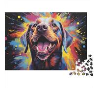 Colorful Dog Portrait Colourful Rainbow Labrador 1000 Pieces Jigsaw for Adults The Impossible Challenge Brain Development 70x50cm/1000pcs