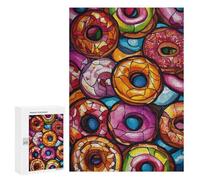 Colorful Donut Stained Glass Art Puzzle 1000 Pièces Educa Jouet en Bois Cadeau Unique Décoration Intérieure Jeu Éducatif Challenge Toy Adultes Et Enfants À Partir De 14 Ans 300 PCS