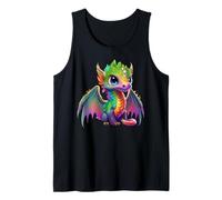 Colorful Dragon Baby Cute Pretty Birthday Graphic Débardeur