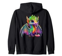 Colorful Dragon Baby Cute Pretty Birthday Graphic Sweat à Capuche