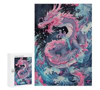 Colorful Dragon Ocean Art Print Puzzle 300 Pièces Educa Jouet en Bois Cadeau Unique Décoration Intérieure Jeu Éducatif Challenge Toy Adultes Et Enfants À Partir De 14 Ans 300 PCS