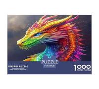Colorful Dragon Puzzles 1000 Pièces pour Adultes Et Enfants Fairy Tales Jeu De Création Et Logique pour Enfants 1000 Pieces pour Jeux D'activités Familiales Cadeau d'anniversaire 38x26cm/1000pcs