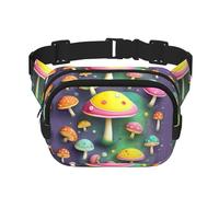 Colorful Dream Sac banane carré double couche avec sangle réglable pour activités de plein air, noir, taille unique, Noir , Taille unique