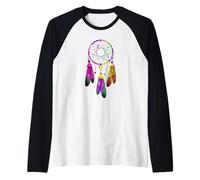 Colorful Dreamcatcher Feathers Native Tribal Manche Raglan