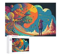 Colorful Dreamscape A Journey Through Imagin Puzzle en Bois, 1000 pièces