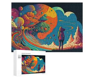 Colorful Dreamscape A Journey Through Imagin Puzzle en Bois, 300 pièces