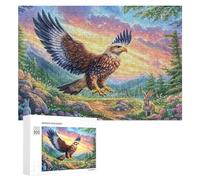 Colorful Eagle par Fantasy Castle Puzzle 300 Pièces pour Couples Défi Puzzle Pensée Logique Cadeau pour Célébration 300 PCS
