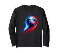 Colorful Effect Tie Dye Ballon de Football Bleu/Blanc/Rouge Manche Longue