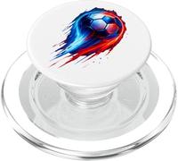 Colorful Effect Tie Dye Ballon de Football Bleu/Blanc/Rouge PopSockets PopGrip pour MagSafe