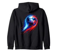 Colorful Effect Tie Dye Ballon de Football Bleu/Blanc/Rouge Sweat à Capuche