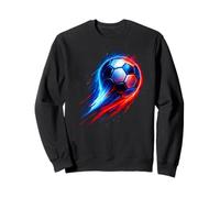Colorful Effect Tie Dye Ballon de Football Bleu/Blanc/Rouge Sweatshirt
