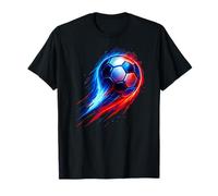 Colorful Effect Tie Dye Ballon de Football Bleu/Blanc/Rouge T-Shirt