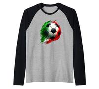 Colorful Effect Tie Dye Ballon de Football Vert/Blanc/Rouge Manche Raglan
