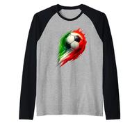 Colorful Effect Tie Dye Ballon de Football Vert/Blanc/Rouge Manche Raglan