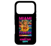 Colorful Egyptian King Tut Miami Florida Waves Rider Cartoon Coque pour iPhone 17 Pro