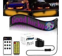 Colorful Eye Lamp Soft Screen for Car Windows, DIY Car Dynamic LED Smart Colorful Eye Lamp Soft Screen, Led Eyes for Car Window, Programmable Flexible Matrix Screen for Car (4.72 * 23.4in)