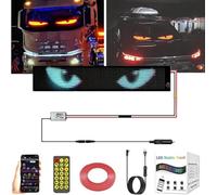 Colorful Eye Lamp Soft Screen for Car Windows, Programmable Flexible LED Light Screen, LED Eyes for Windshield, DIY Car Dynamic Smart Flexible Matrix Sign with APP Control and Remote Controller