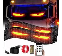 Colorful Eye Lamp Soft Screen for Car Windows, Programmable Flexible LED Light Screen, LED Eyes for Windshield, DIY Car Dynamic Smart Flexible Matrix Sign with APP Control and Remote Controller