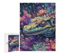 Colorful Fantasy Crocodile Artwork Puzzle 1000 Pièces Educa Jouet en Bois Cadeau Unique Décoration Intérieure Jeu Éducatif Challenge Toy Adultes Et Enfants À Partir De 14 Ans 500 PCS