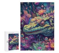 Colorful Fantasy Crocodile Artwork Puzzle 1000 Pièces Educa Jouet en Bois Cadeau Unique Décoration Intérieure Jeu Éducatif Challenge Toy Adultes Et Enfants À Partir De 14 Ans 300 PCS