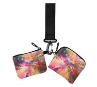 Colorful Fantasy River Of Stars Lot de 2 portefeuilles pour femme avec dragonne pour un usage quotidien, motif rivière d'étoiles, taille unique, décontracté, Colorful Fantasy River of Stars, Taille