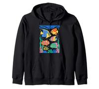 Colorful Fish Graphic Beach Femme Tropical Ocean Sea Life Sweat à Capuche
