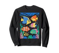 Colorful Fish Graphic Beach Femme Tropical Ocean Sea Life Sweatshirt