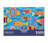 Colorful Fish Puzzle en Bois Imperméable DIY Puzzles De 1000 Pièces pour Adultes Cadeaux Défi Et Casse-tête Jeux Éducatifs