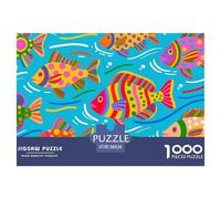 Colorful Fish Puzzle en Bois Imperméable Puzzles De 1000 Pièces pour Adultes Cadeaux Défi Et Casse-tête Jeux Éducatifs