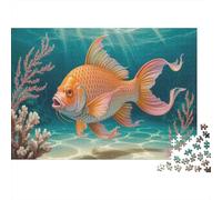 Colorful Fish Underwater 100% Recycled Cardboard Golden Koi Fish Art 1000Pc Jigsaw for Adults Challenging & Brainteasing 52x38cm/1000pcs
