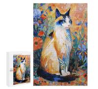 Colorful Floral Cat Painting-1 Puzzle 1000 Pièces Educa Jouet en Bois Cadeau Unique Décoration Intérieure Jeu Éducatif Challenge Toy Adultes Et Enfants À Partir De 14 Ans 1000 PCS