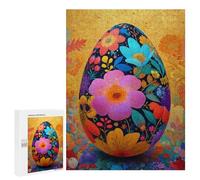 Colorful Floral Egg Artwork Puzzle 1000 Pièces Educa Jouet en Bois Cadeau Unique Décoration Intérieure Jeu Éducatif Challenge Toy Adultes Et Enfants À Partir De 14 Ans 500 PCS
