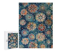 Colorful Floral Fabric Pattern Puzzle 1000 Pièces Educa Jouet en Bois Cadeau Unique Décoration Intérieure Jeu Éducatif Challenge Toy Adultes Et Enfants À Partir De 14 Ans 500 PCS