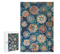 Colorful Floral Fabric Pattern Puzzle 1000 Pièces Educa Jouet en Bois Cadeau Unique Décoration Intérieure Jeu Éducatif Challenge Toy Adultes Et Enfants À Partir De 14 Ans 1000 PCS