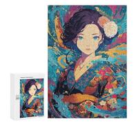 Colorful Floral Kimono Artwork -1 Puzzle 1000 Pièces Educa Jouet en Bois Cadeau Unique Décoration Intérieure Jeu Éducatif Challenge Toy Adultes Et Enfants À Partir De 14 Ans 300 PCS
