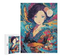 Colorful Floral Kimono Artwork -1 Puzzle 1000 Pièces Educa Jouet en Bois Cadeau Unique Décoration Intérieure Jeu Éducatif Challenge Toy Adultes Et Enfants À Partir De 14 Ans 500 PCS