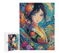 Colorful Floral Kimono Artwork Puzzle 1000 Pièces Educa Jouet en Bois Cadeau Unique Décoration Intérieure Jeu Éducatif Challenge Toy Adultes Et Enfants À Partir De 14 Ans 500 PCS
