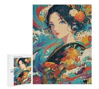 Colorful Floral Kimono Artwork Puzzle 1000 Pièces Educa Jouet en Bois Cadeau Unique Décoration Intérieure Jeu Éducatif Challenge Toy Adultes Et Enfants À Partir De 14 Ans 500 PCS