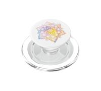 Colorful Floral Mandala Sacred Fractal Geometry Good Vibe PopSockets PopGrip pour MagSafe