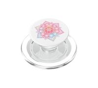 Colorful Floral Mandala Sacred Fractal Geometry Good Vibe PopSockets PopGrip pour MagSafe