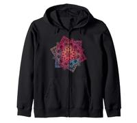 Colorful Floral Mandala Sacred Fractal Geometry Good Vibe Sweat à Capuche
