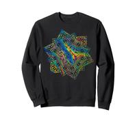 Colorful Floral Mandala Sacred Fractal Geometry Good Vibe Sweatshirt