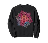 Colorful Floral Mandala Sacred Fractal Geometry Good Vibe Sweatshirt