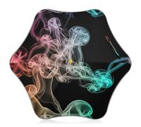 Colorful Flow Parapluie de pluie noir à pointes arrondies pour enfants de 4 à 8 ans, auvent de 88,9 cm