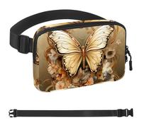 Colorful Flower Art Butterfly-1574 Sac banane pour homme et femme, sac banane avec sangle réglable, sac banane tendance pour voyage, plein air, course à pied, randonnée, multicolore, multicolore,