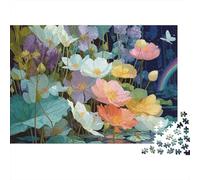 Colorful Flower Garden 100% Recycled Cardboard Dreamy Flower Field 1000Pc Jigsaw Puzzles for Adults & Kids Fun Present 52x38cm/1000pcs