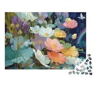 Colorful Flower Garden 1000 pièces Fleurs Aquarelle Douce Puzzle Adulte Carton épais Décompression Difficile Cadeau idée 70x50cm/1000pcs