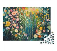 Colorful Flower Garden Colourful Wild Meadow Flowers 1000 Pcs Jigsaws for Adults The Impossible Challenge Fun Present 38x26cm/1000pcs